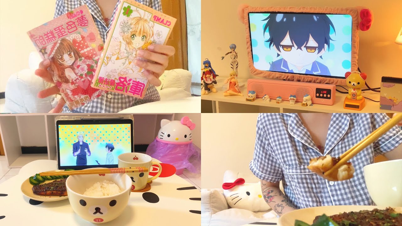 daily life of a 23-year-old homebody ☘️ rilakkuma haul, shoujo manga, cooking !