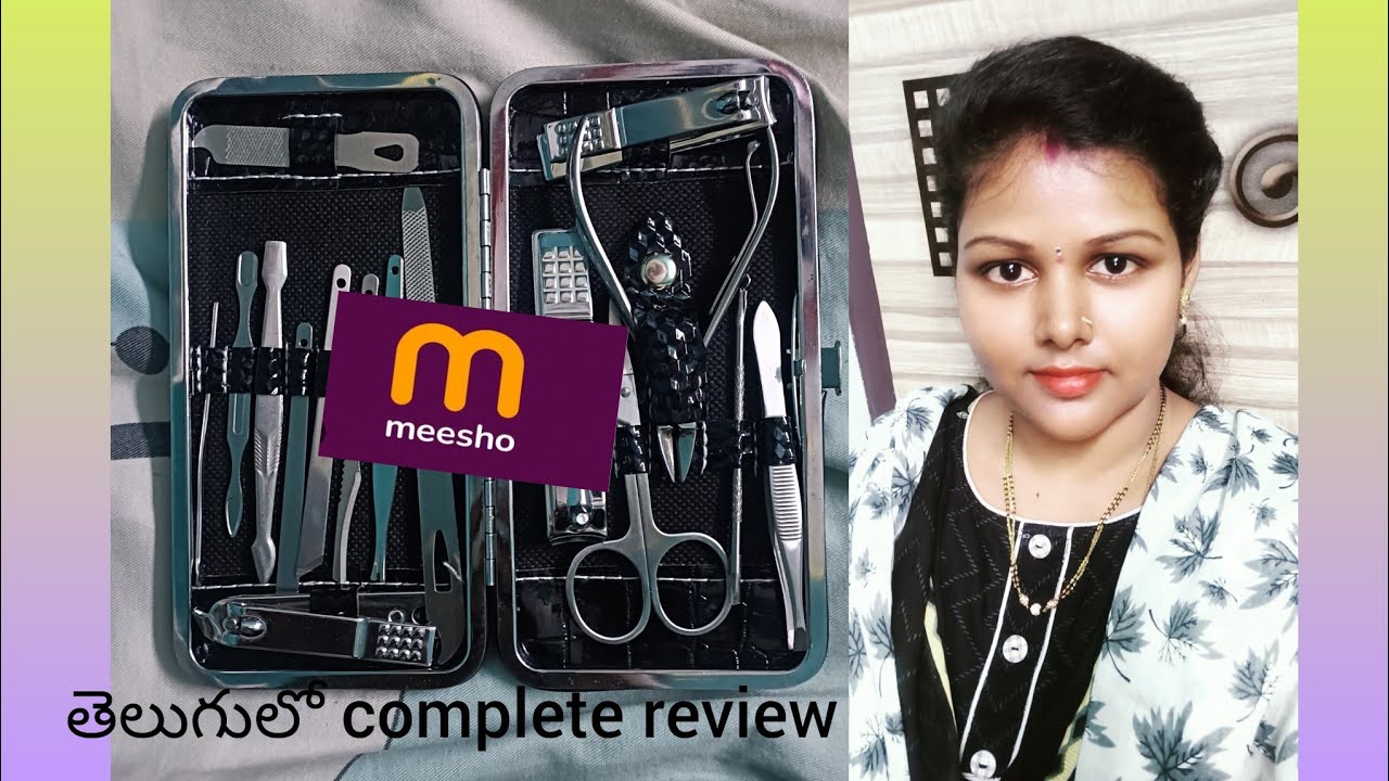 meesho # haul #manicure and pedicure tool kit review and #demo in Telugu
