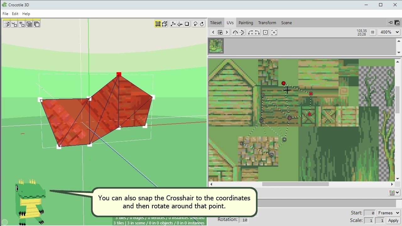 Crocotile 3D 🐊 Snapping UVs together
