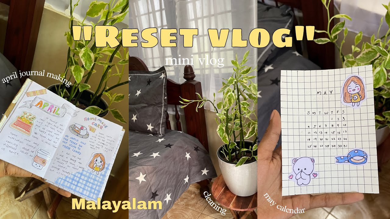Monthly reset vlog | Malayalam vlog | calendar make | journaling