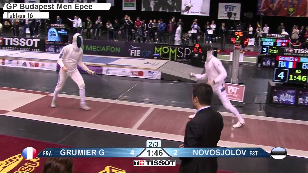 GRUMIER Gauthier FRA vs NOVOSJOLOV Nikolai EST L16 Budapest GP Mar 15, 2015