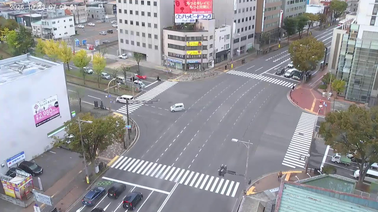 【LIVE】青森市（国道柳町交差点）Aomori City (Yanagimachi Intersection or Route 4 in front of Aomori City Hall)