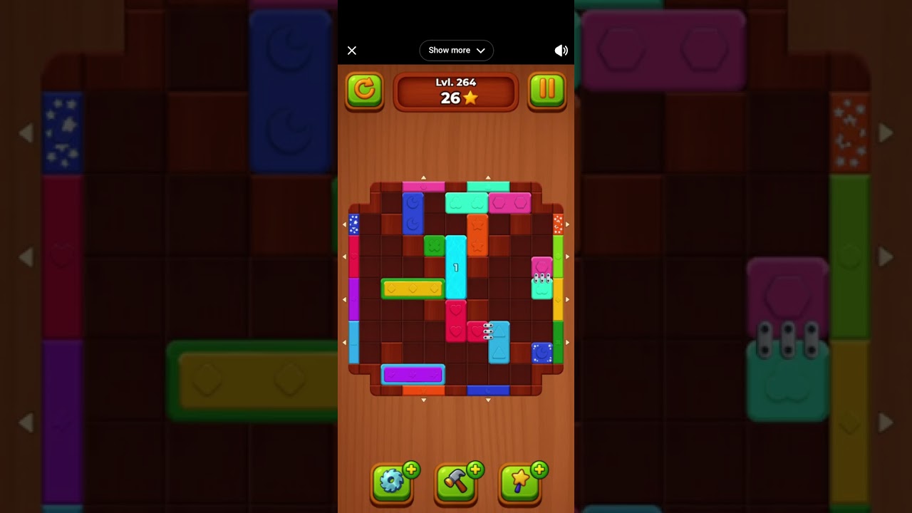 Wood Blocks Jam - Level 264 and 265 - YouTube Playables 