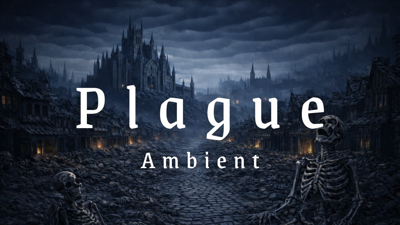 Plague Winter | 8 Hours | Dark Medieval City Ambience  | Deep Drone