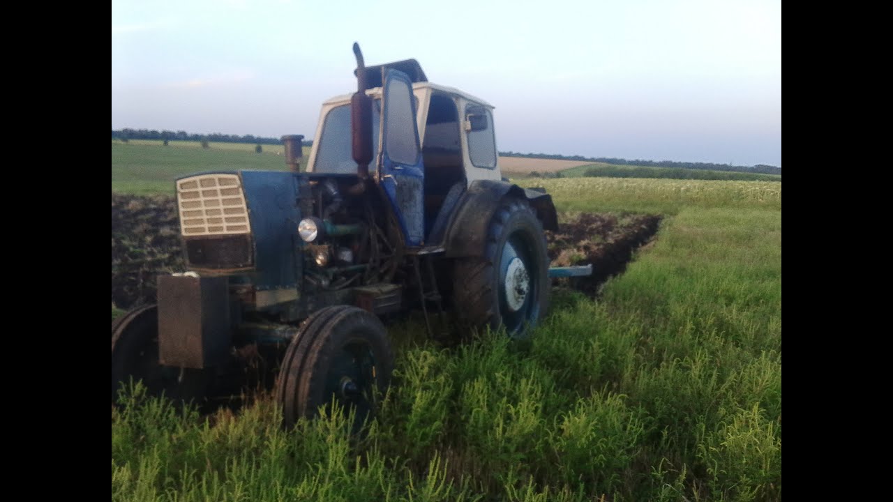 ЮМЗ-6 турбо тест в пахоте с турбиной и без/ JUMZ- 6 turbo, test in ploughing with a turbine