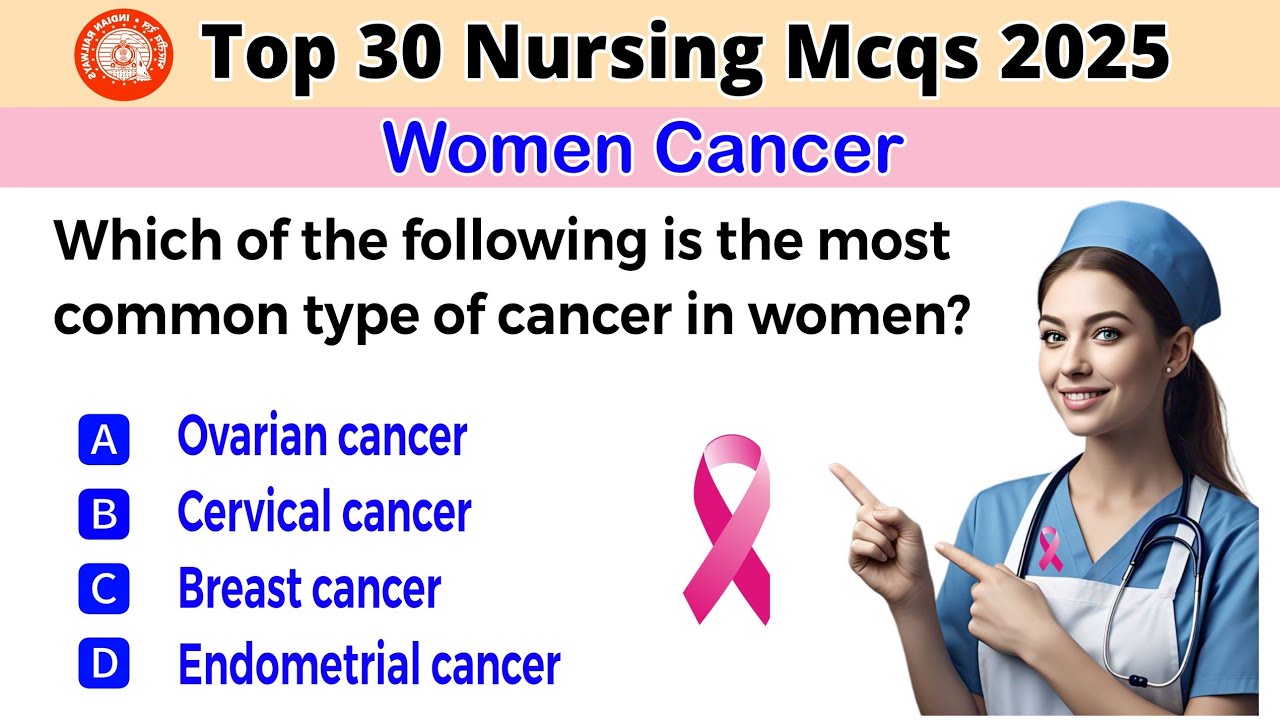 Women Cancer Mcqs | human disease mcqs | RRB Nursing Superintendent Exam Preparation