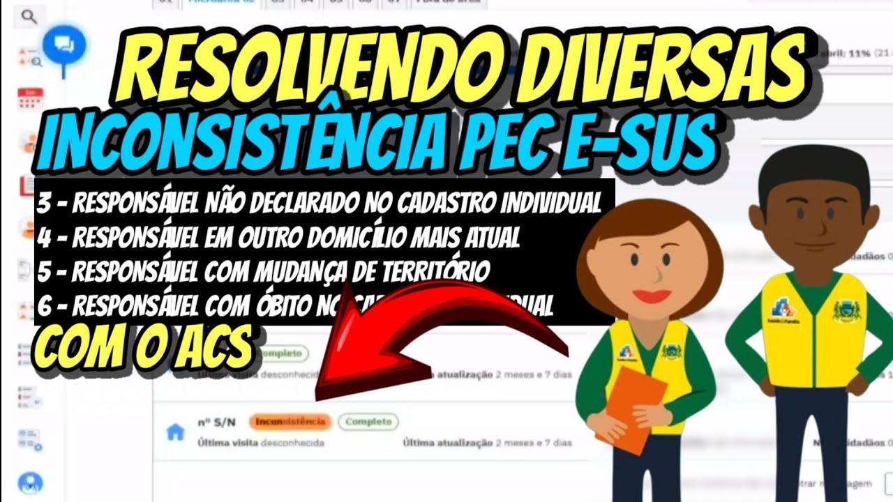 🟢 COMO RESOLVER INCONSISTÊNCIAS NO PEC E-SUS APS [SOLUÇÃO INCONSISTÊNCIAS 3,4,5 e 6] Tutorial #12