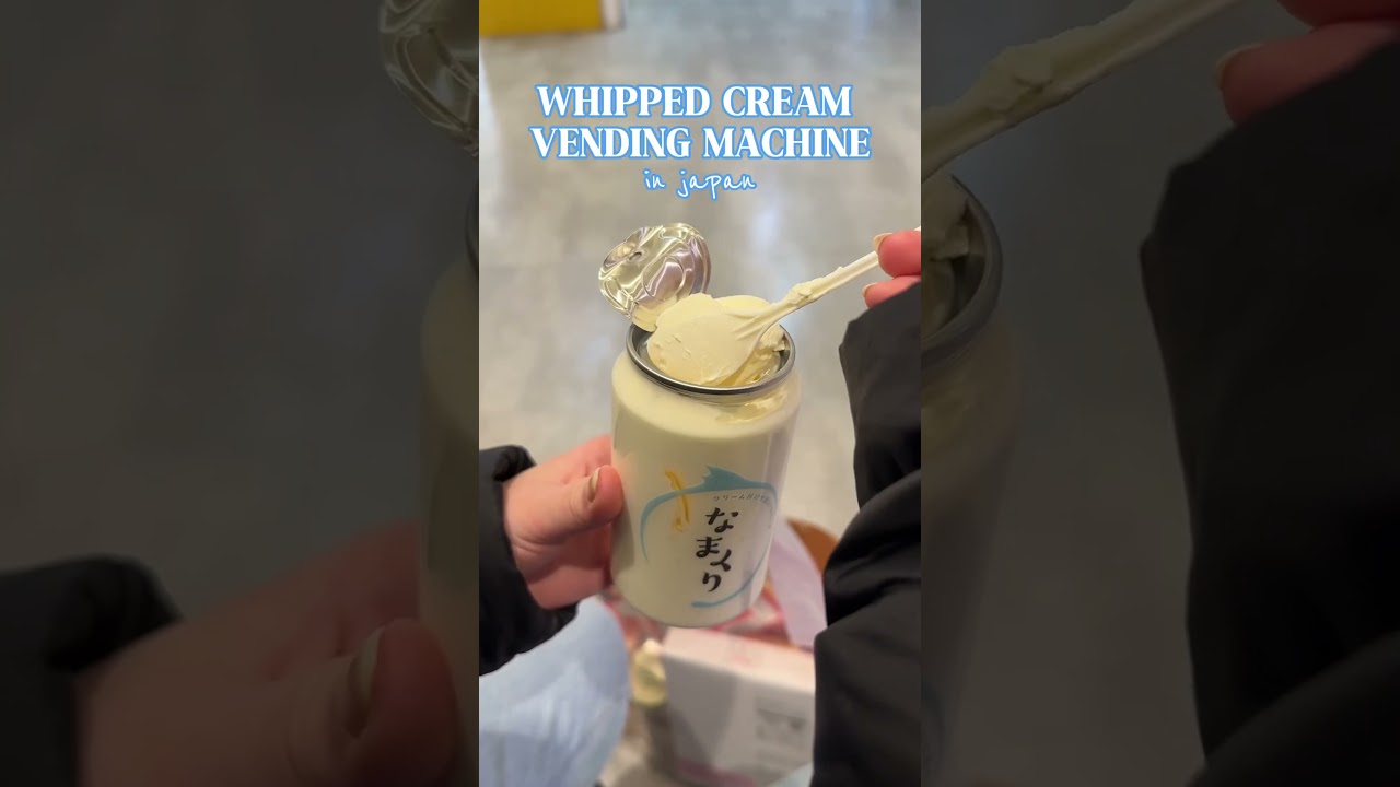 *VIRAL* Fresh whipped cream vending machine in Japan! Found in Shibuya 109