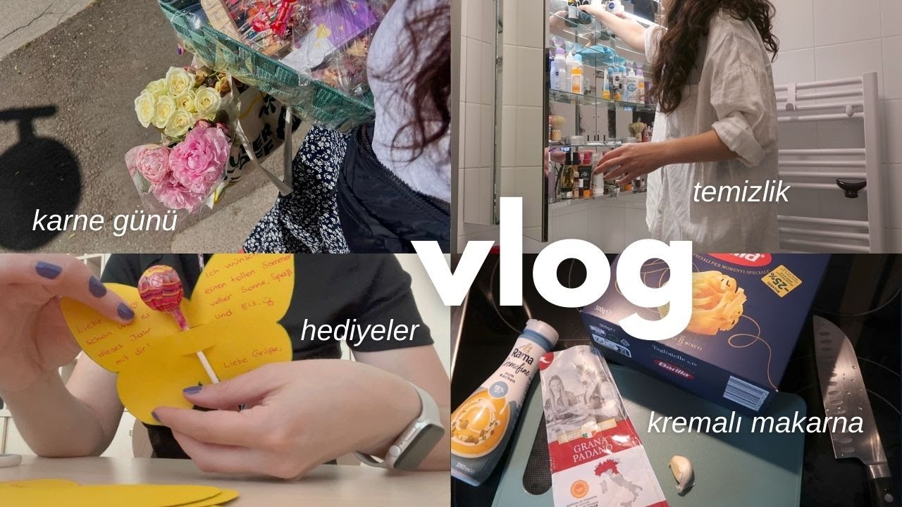 Vlog | Viyana'da iş hayatım, karne günü, kurs haftası, eve çeki düzen 🧹🧺