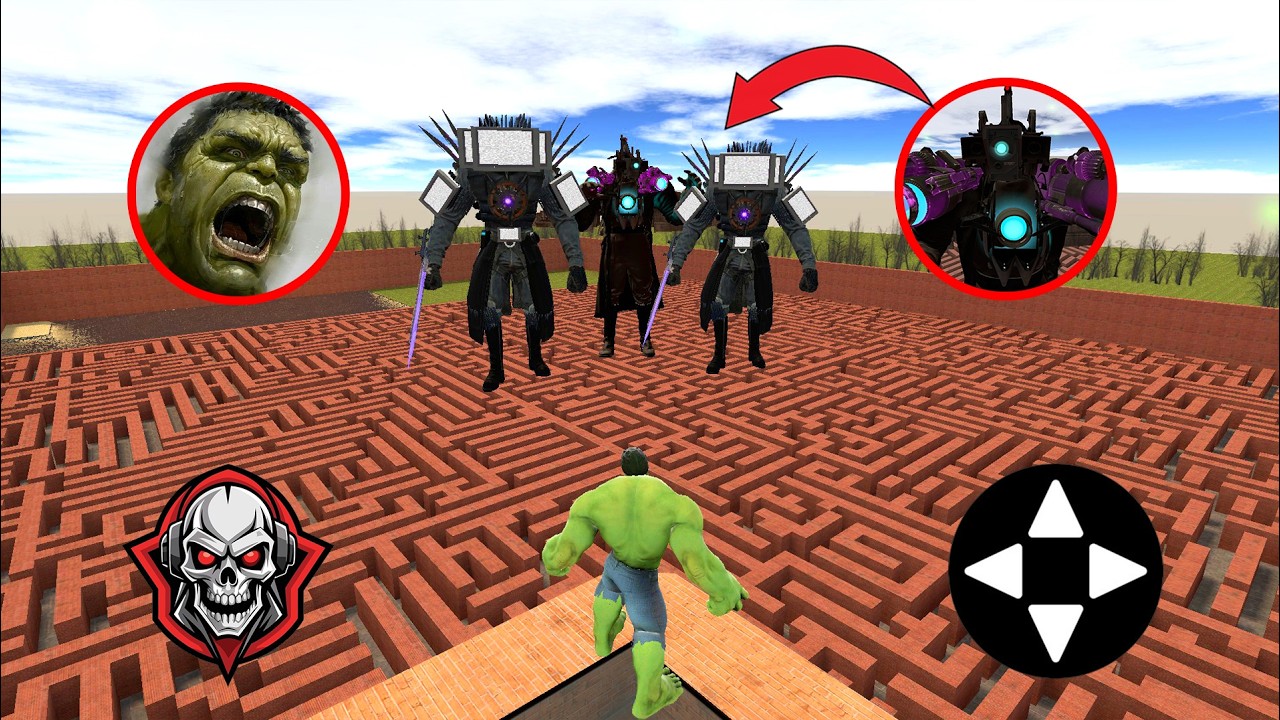 Epic Battle Hulk and All Skibidi Toilet in a Crazy Maze Battle! – GMod