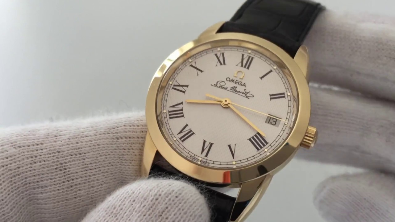 Omega Louis Brandt Golduhr &bull; Ref. 166.0300 &bull; Automatik Kaliber 1119 &bull; mit Glasboden &bull; 18K Golduhr