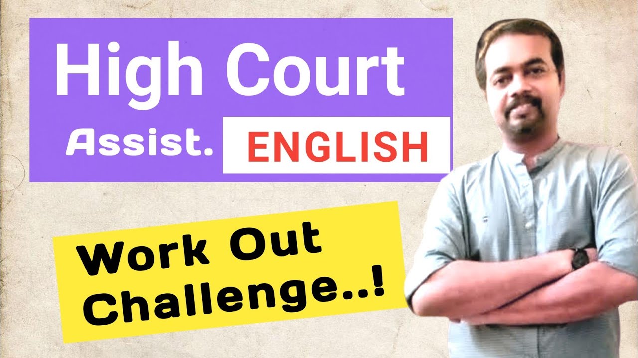 High Court Assistant 2021 |  Work out Challenge | Renjit's English | Kerala High Court