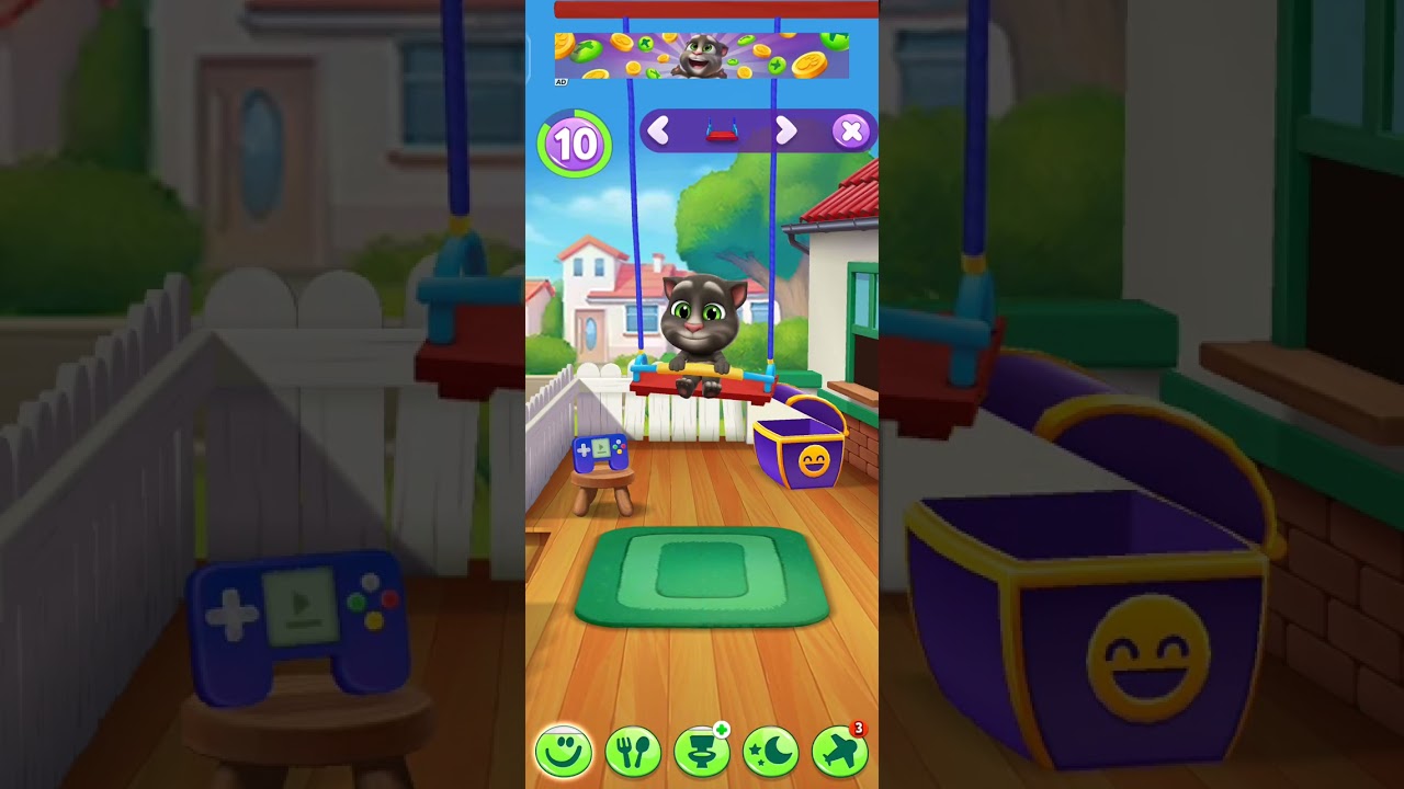 Talking Tom 2 😻 eating time 🥨🥨 and attend bathroom 🚽 new Android game play 