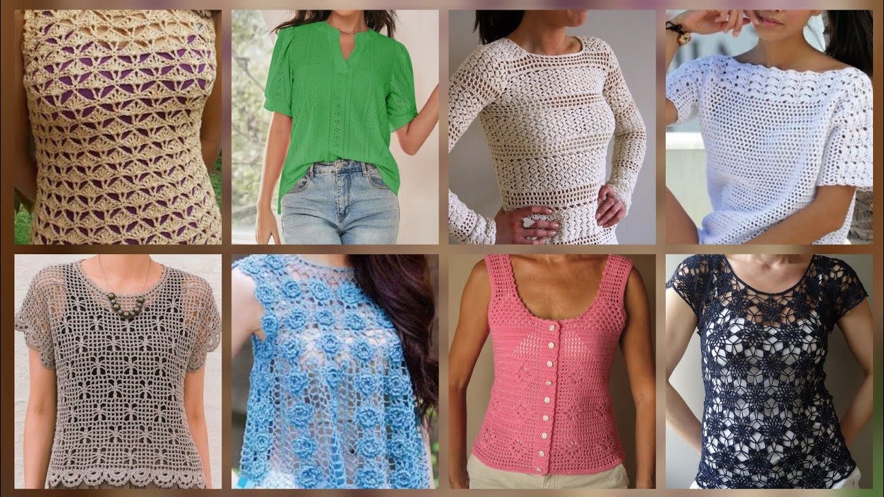 Most beautiful stylish crochet tops blouse design #2025