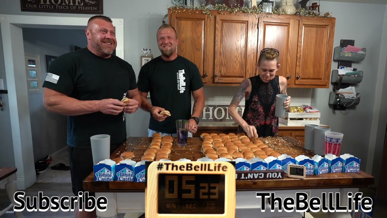 Профессиональный едок против мини-бодибилдера!!! (Вызов White Castle)