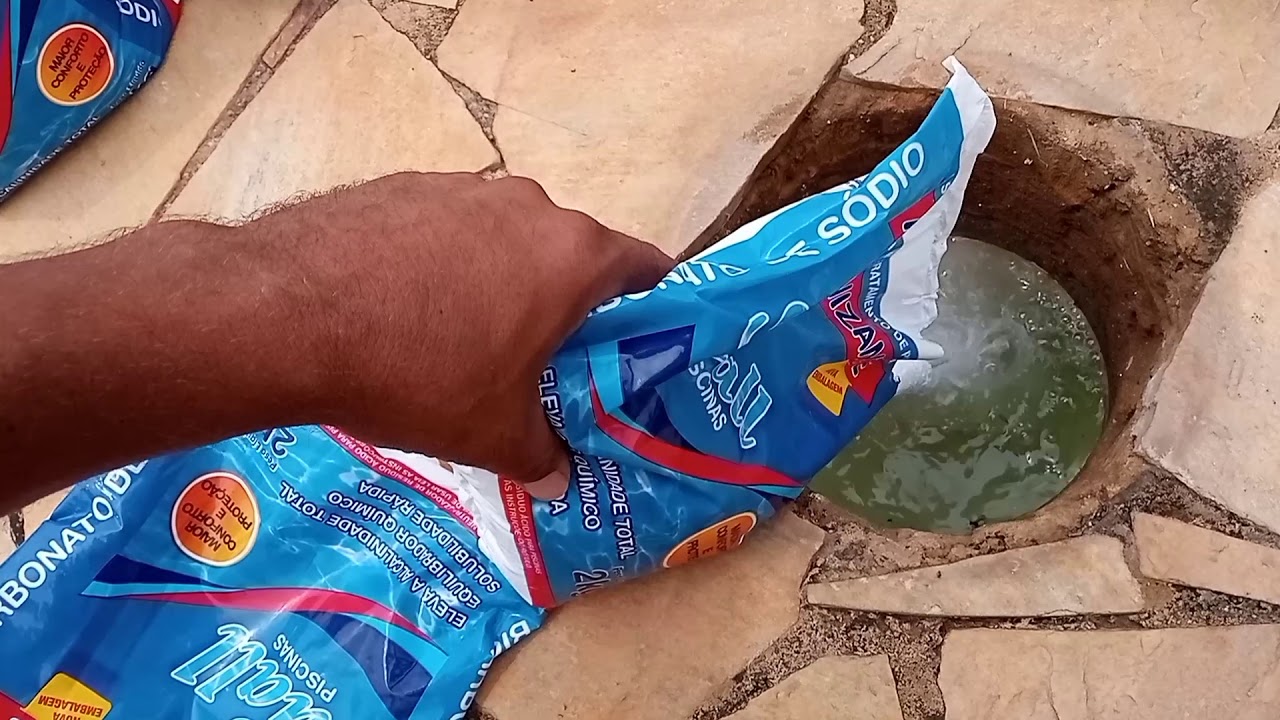 DECANTAÇÃO EM PISCINA USANDO BICARBONATO DE SÓDIO, CLORO E SULFATO.