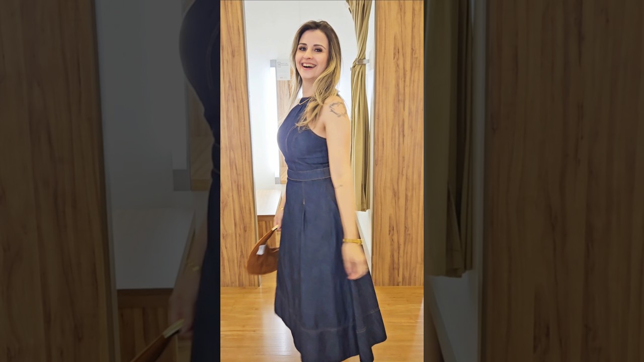 Esse &eacute; o vestido jeans mais perfeito que voc&ecirc; vai ver hoje!