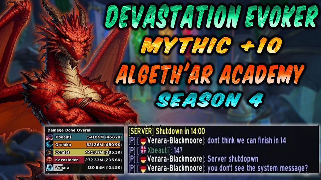 Devastation Evoker  Pov Mythic +10  Algeth'ar Academy | Season 4 Dragonflight 10.2.6 | Retail