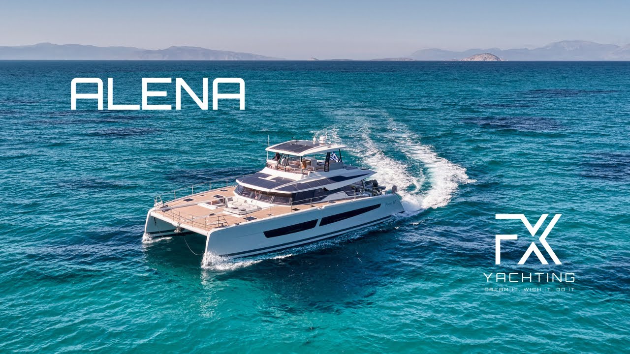 ALENA @FountainePajot Power 67 🛥️ Luxury Crewed Power #Catamaran #yachtcharter @fxyachting Greece