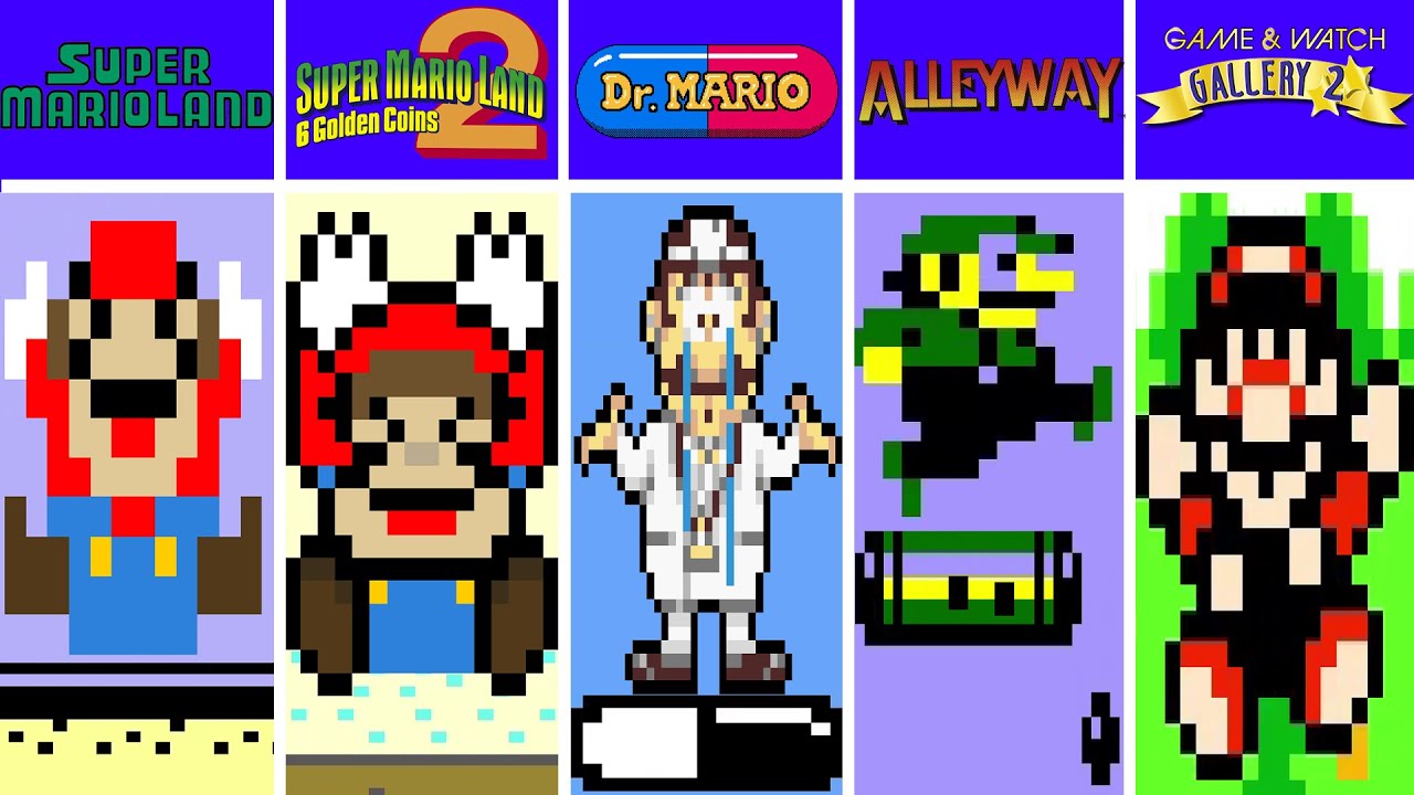 Evolution of Super Mario Games Dying Game Over Screens in Nintendo GameBoy- Virtual Boy (1989-1998)