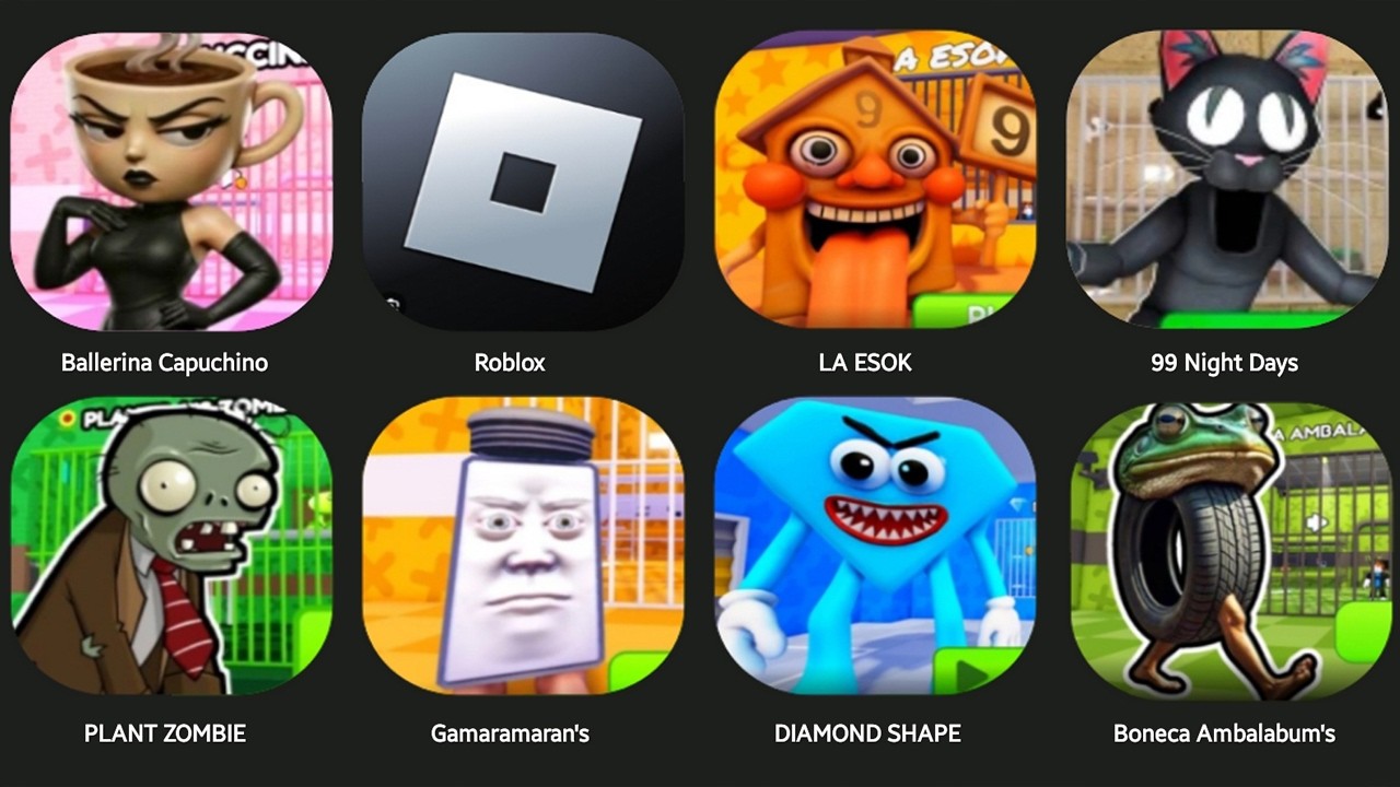 😻99 NIGHTS IN FOREST,BALLERINA CAPUCHINO,LA ESOK SEKOLAH,BONECA AMBALABUM,DIAMOND SHAPE,PLANT ZOMBIE