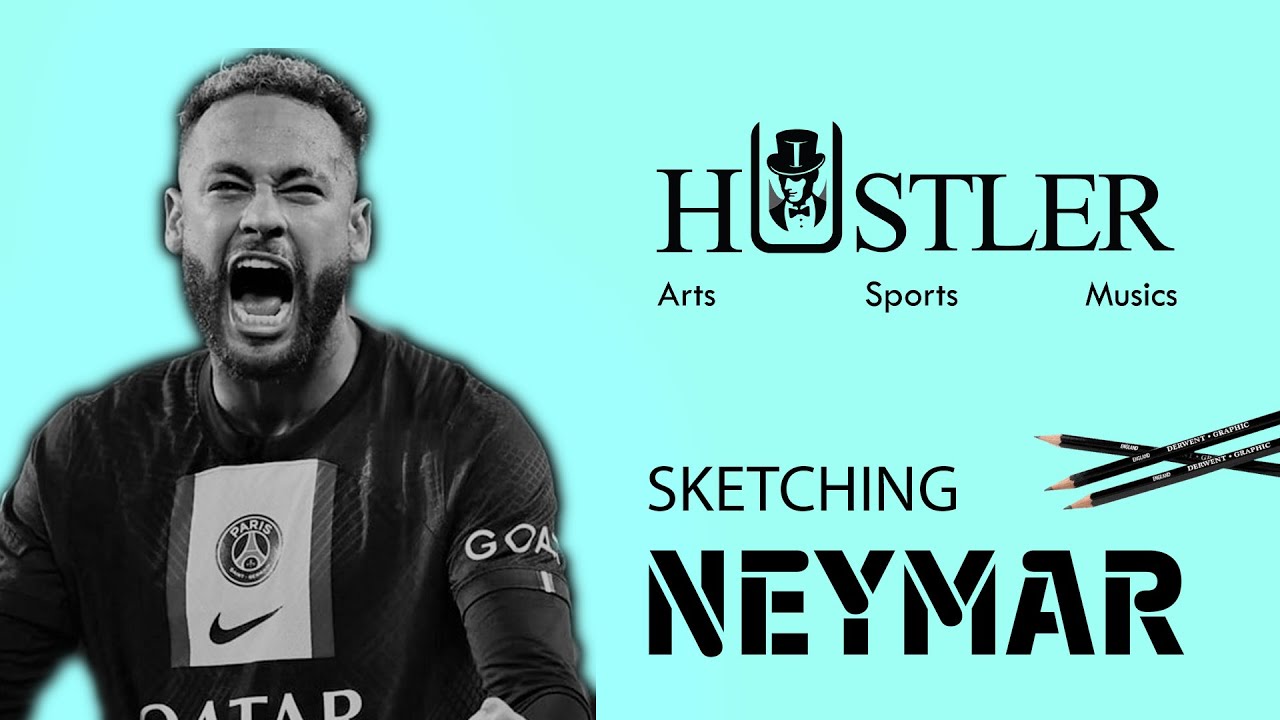 Sketching Neymar for the First Time I  Hustler  I  Sketching