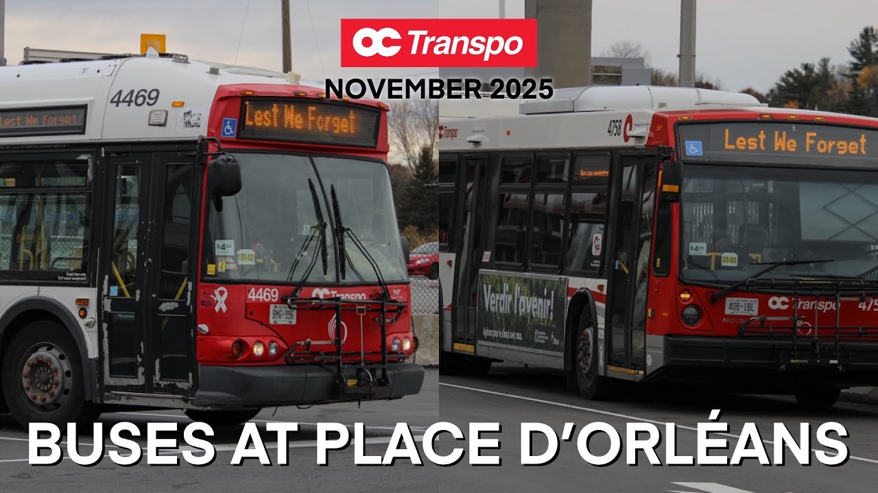 OC Transpo Buses at Place D’Orleans Station - November 2025