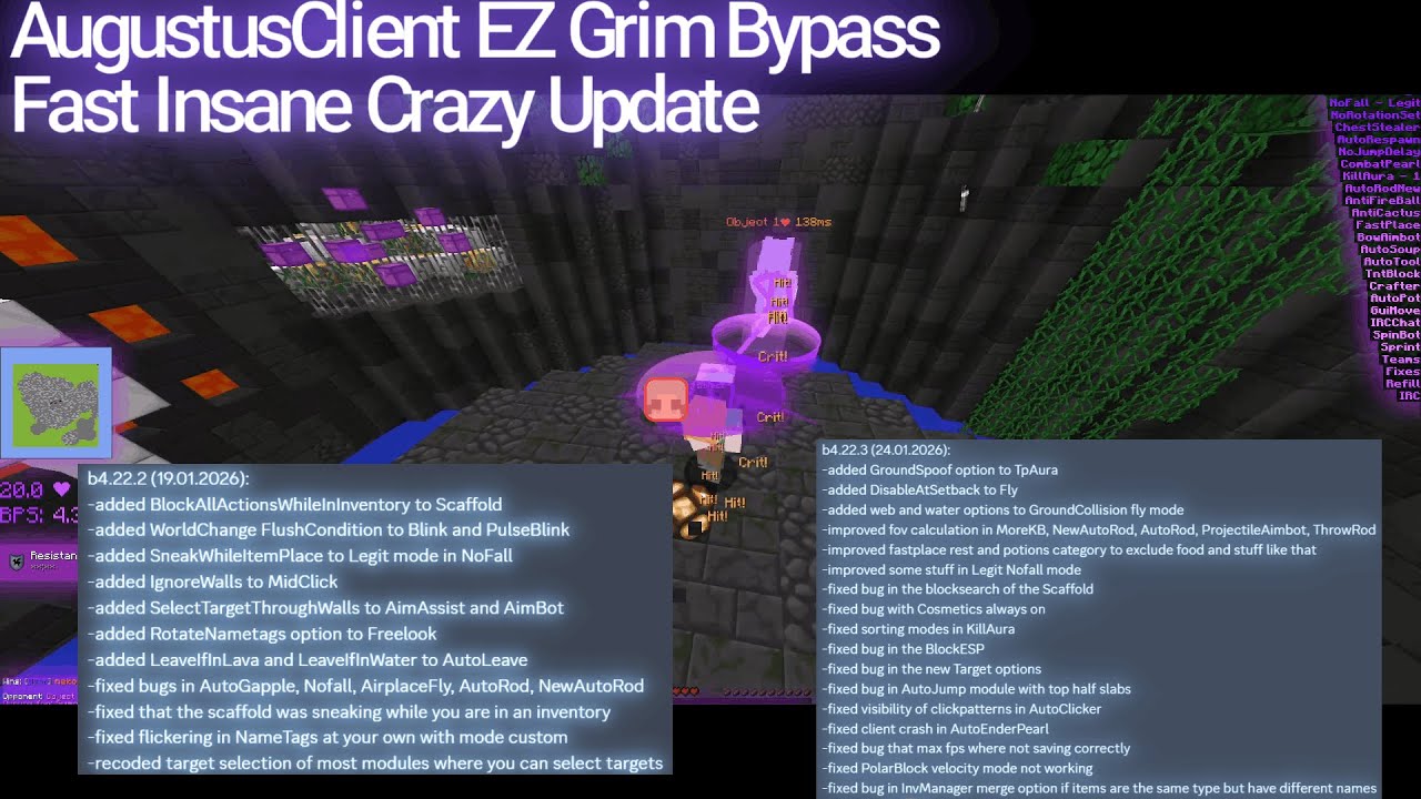 AugustusClient Ez Grim Bypass Fast Insane Crazy Update!!