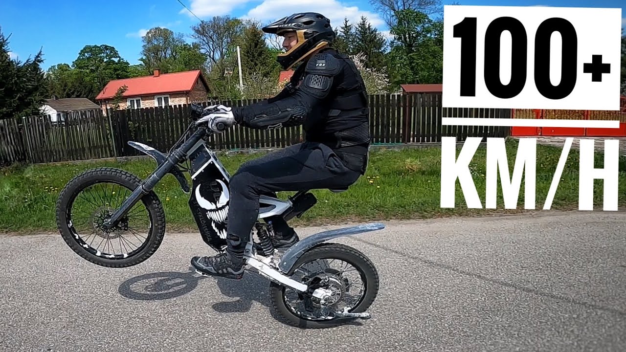 100+ km/h eBike - CyklonEbike VENOM TOTAL TOP FPV RIDE - WHEELIES, TOP SPEED AND CRASH!!!