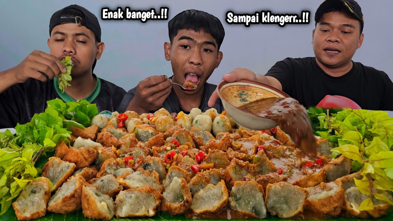 SOK HESE M ? CEMILAN PADAT CILOK TAHU + CILOK BABET + LALAPAN MENTAH, KENYANG MAKSIMAL