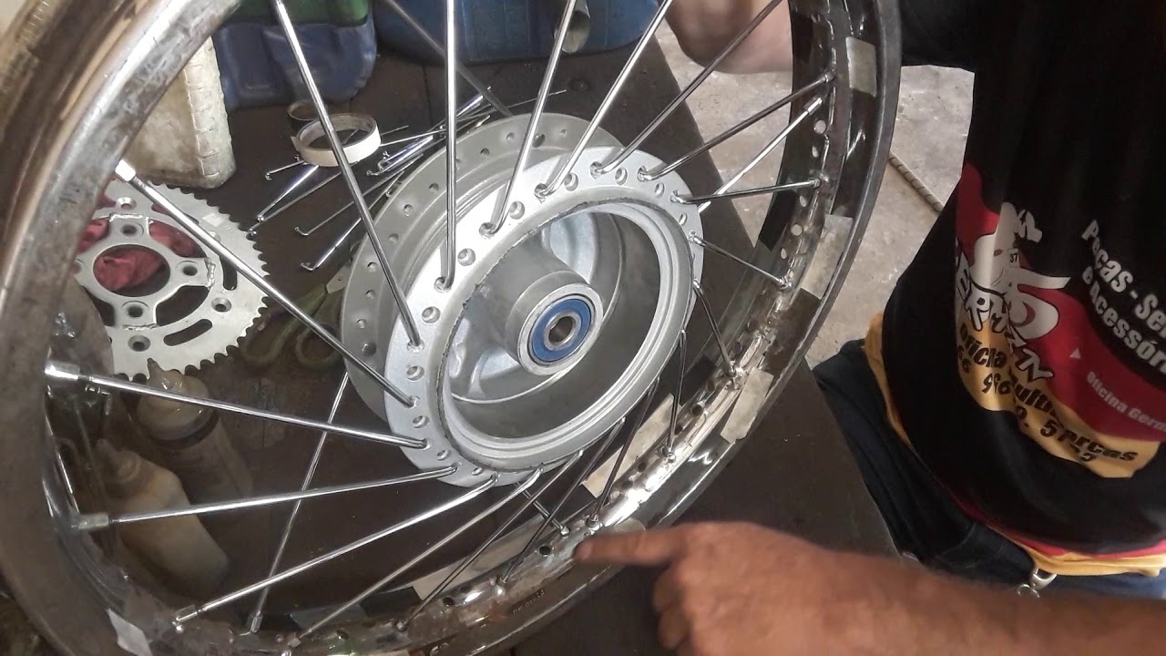 aro 72 raios na moto , como fazer.