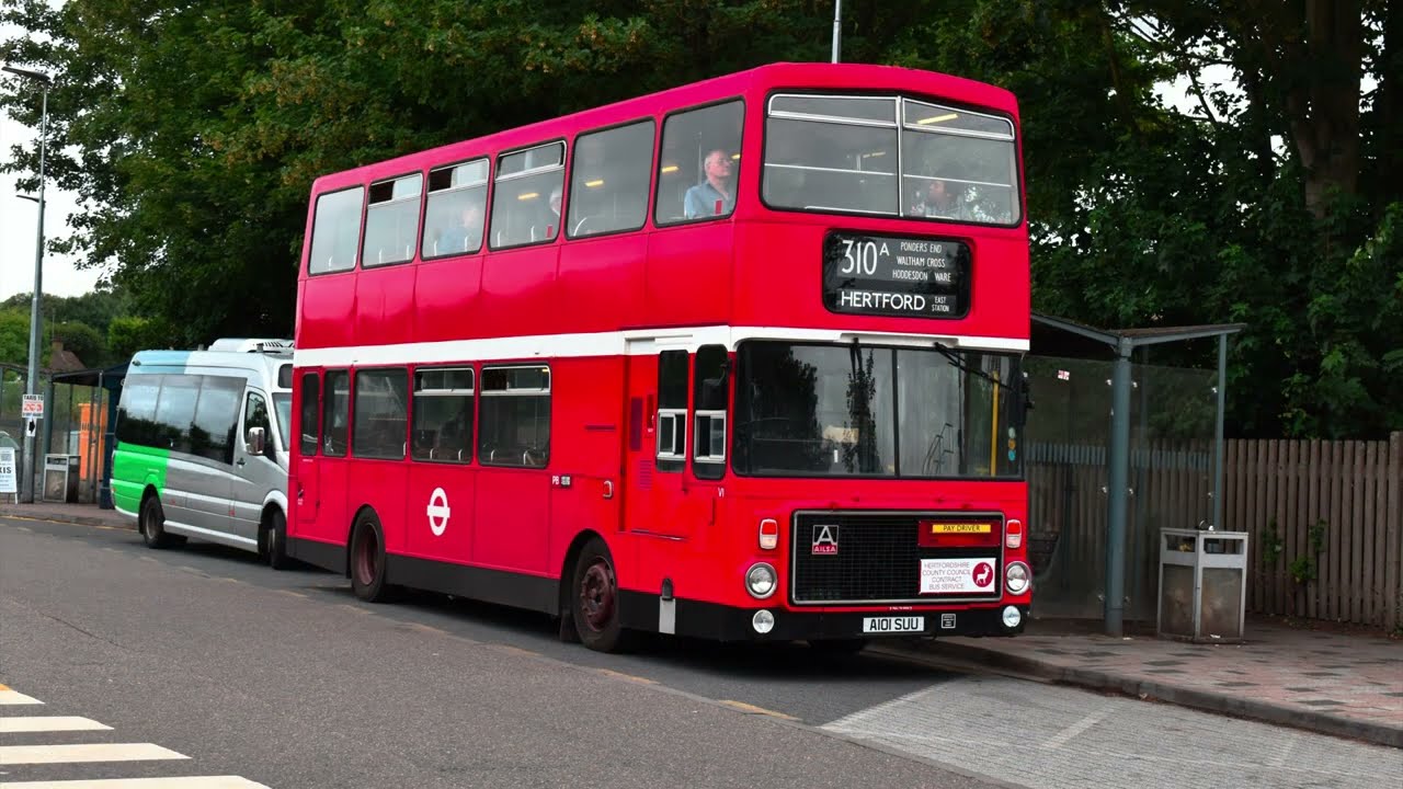 Ragged | Hertford Running Day | Journey on Bus Route 310A Volvo Ailsa B55 V1 A101SUU