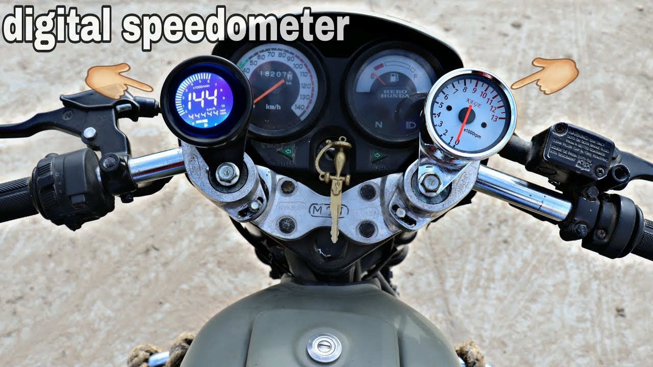 installation Digital speedometer with Rpm in splendor + & all bikes