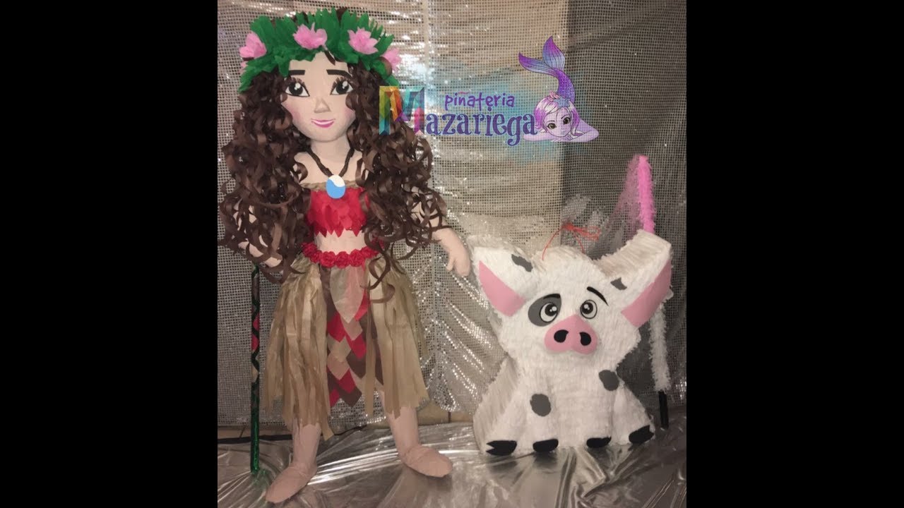 Duo piñata de moana y pua