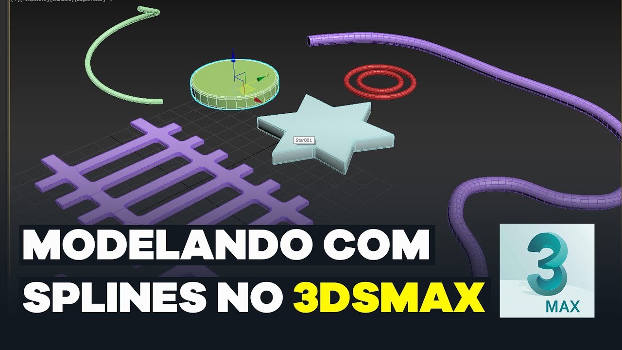 Modelagem básica no 3dsMax || Como modelar usando Splines