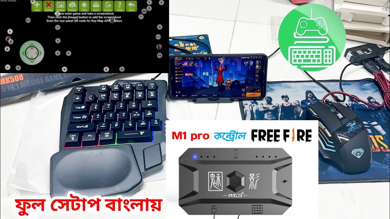 M1 Pro Controller Free Fire Setup | M1 Pro Converter Setup Free Fire | M1 Pro KuGamer Setup Bangla