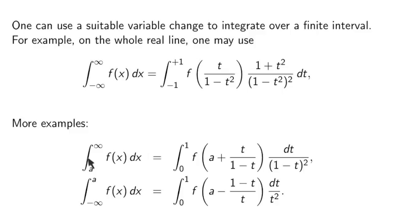Ch04n2: Integrals over Infinite Intervals, Gauss Laguerre, Gauss Hermite
