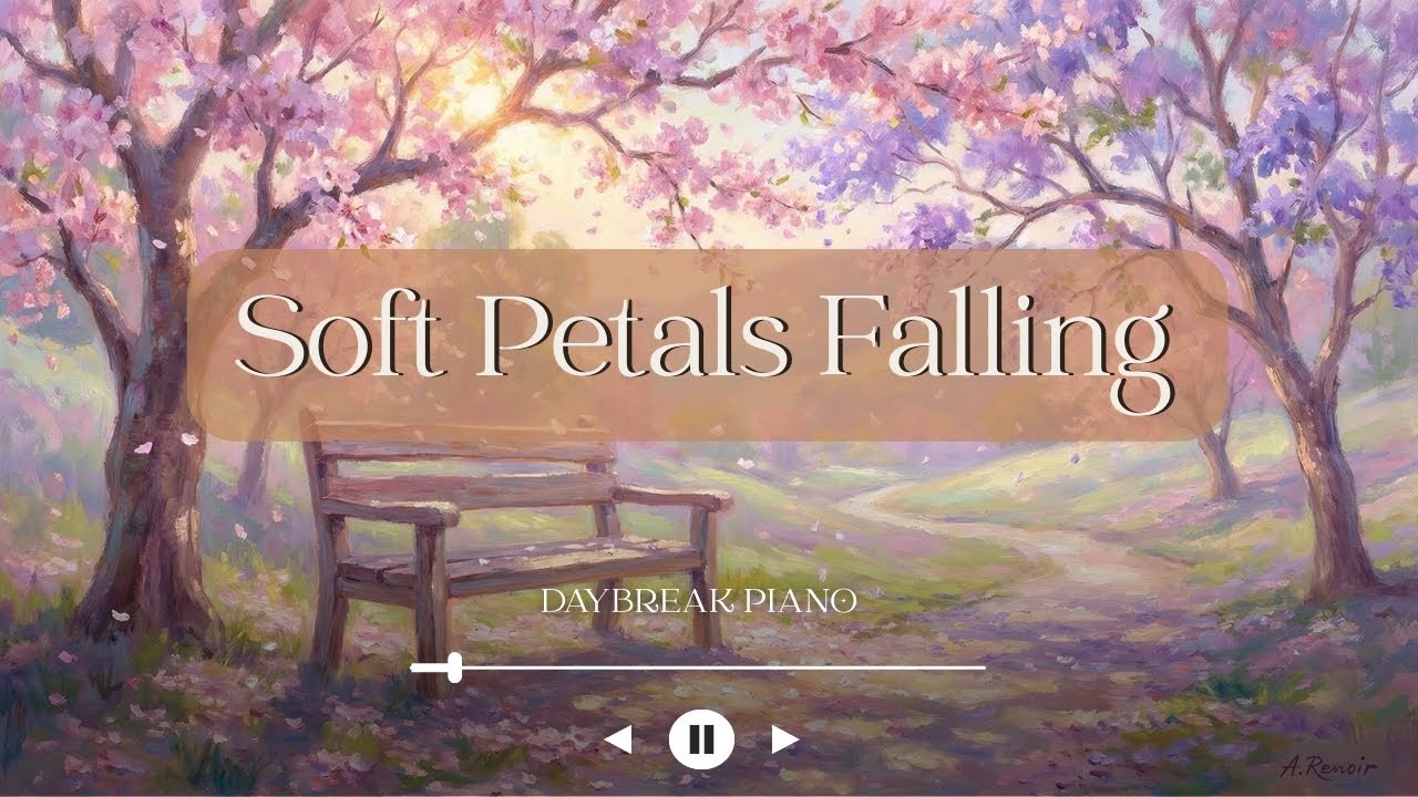 Soft Petals Falling | 4 Hours Peaceful Piano for Sleep, Relaxation, Focus Reading, Studying