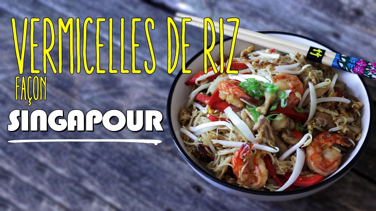 Vermicelles de riz fa&ccedil;on Singapour - Le Riz Jaune