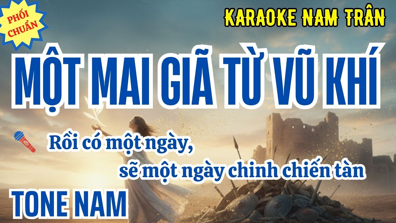 Karaoke Một Mai Giã Từ Vũ Khí Tone Nam | Nam Trân