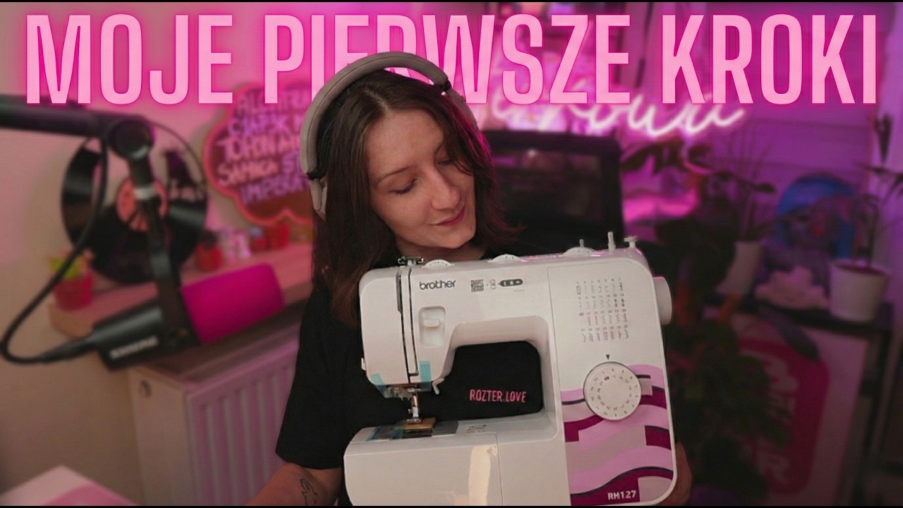spokojniejszy stream: pierwsze kroki z maszyną do szycia 🩷 #32 🐧