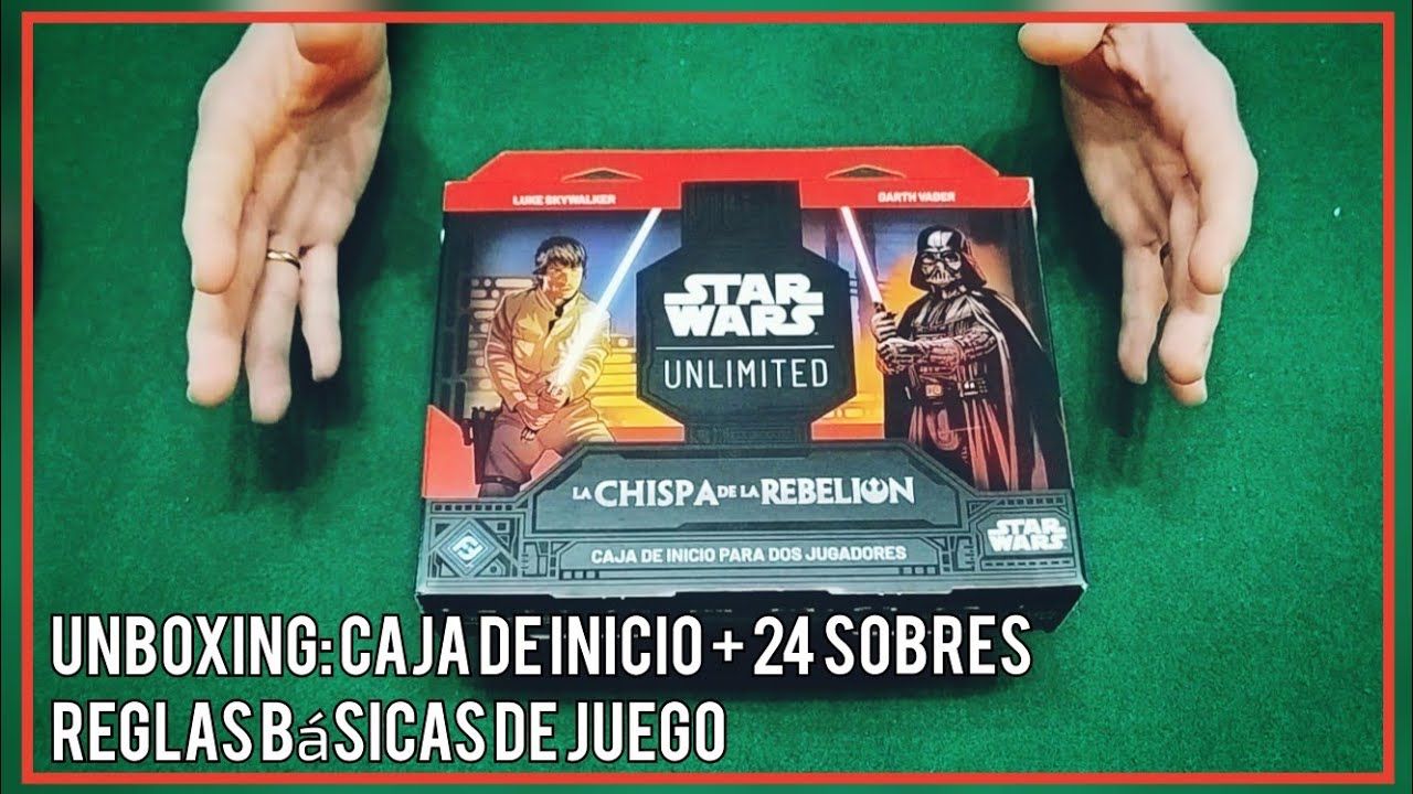 Star Wars Unlimited: La Chispa de la Rebelión✨ Unboxing Caja de inicio+24 Sobres. Cómo se juega