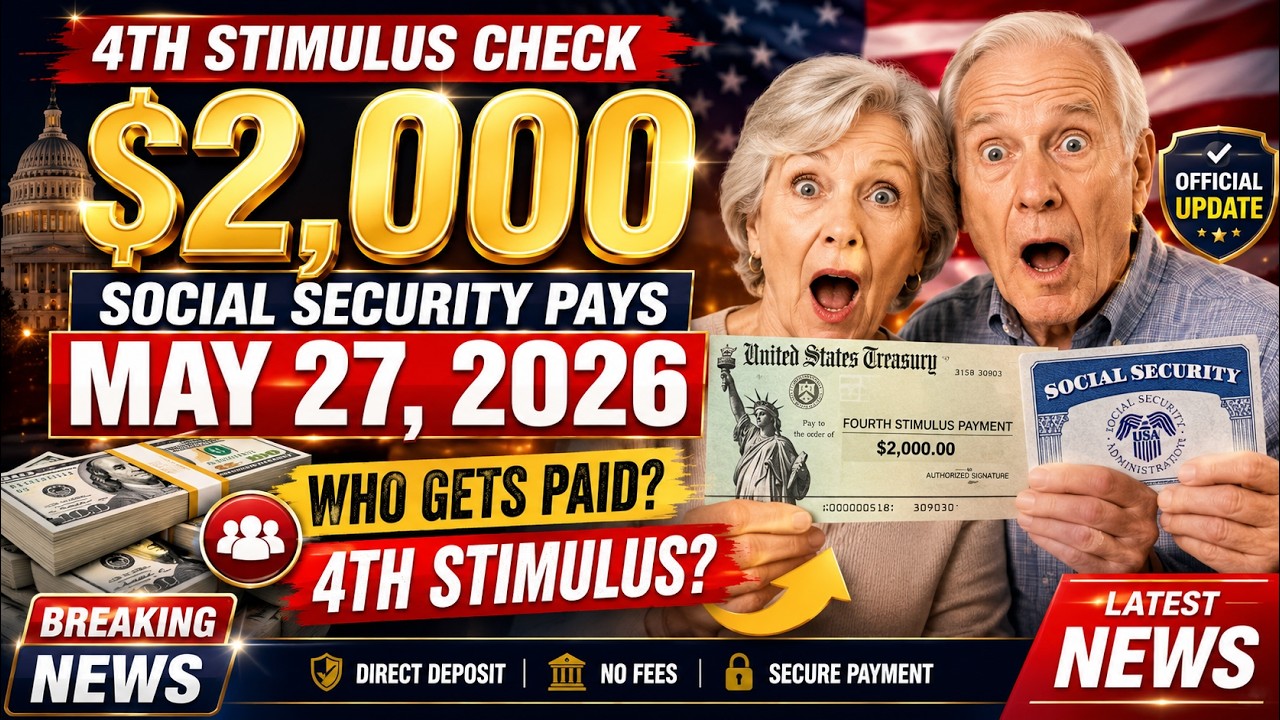 $2000 4th Stimulus Check  Social Security Pays May 27 2026