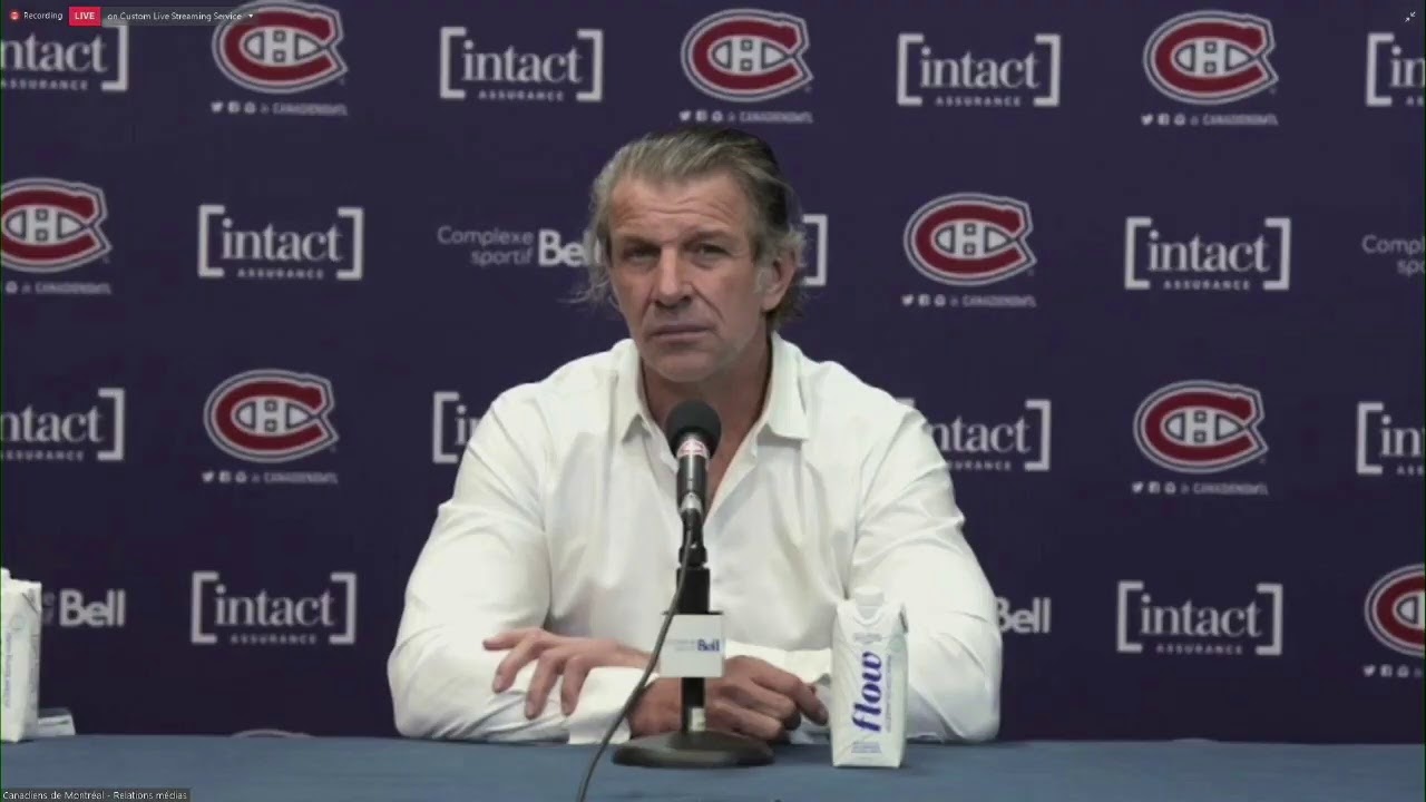 Marc Bergevin répond aux questions des médias