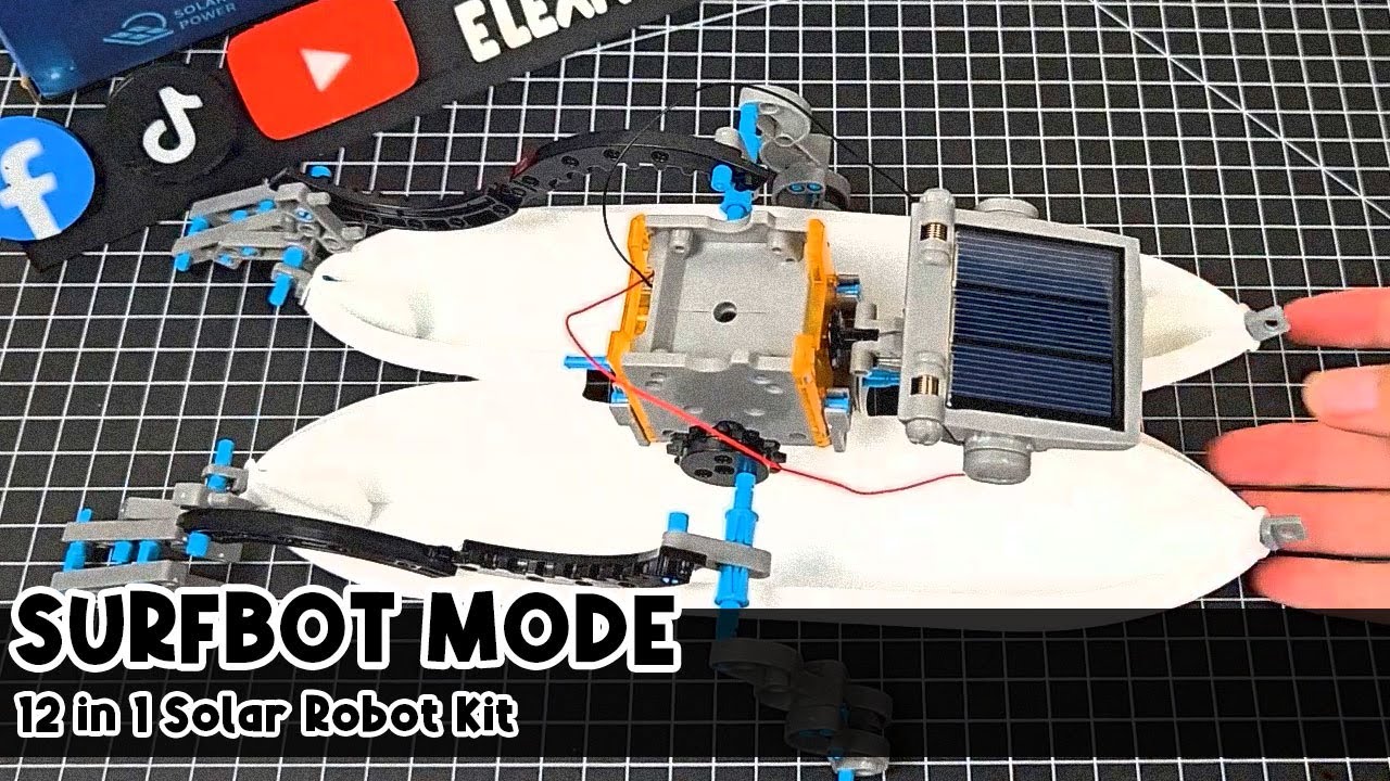 SURFBOT — сборка солнечного робота 12 в 1, часть 13 — STEM-образование для детей