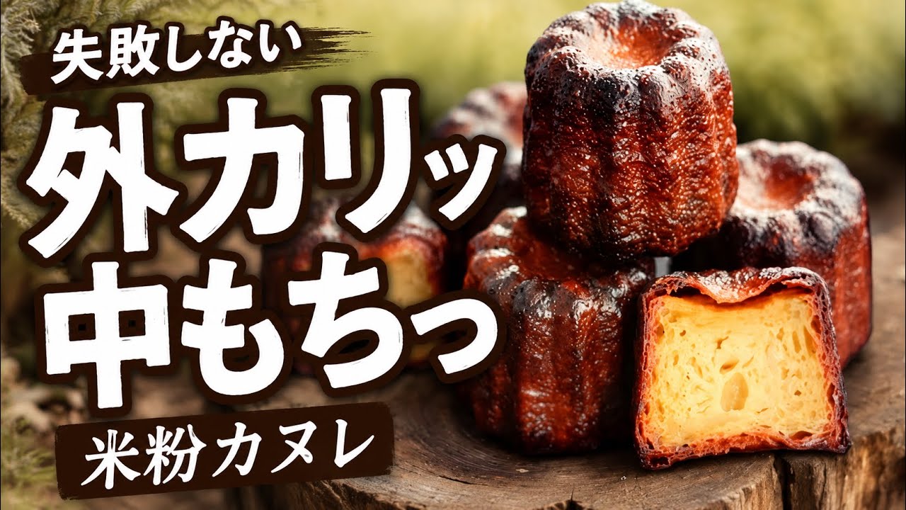  失敗しない。外カリッ中むっちり、米粉カヌレの2つのコツ【【 Gluten-Free】
