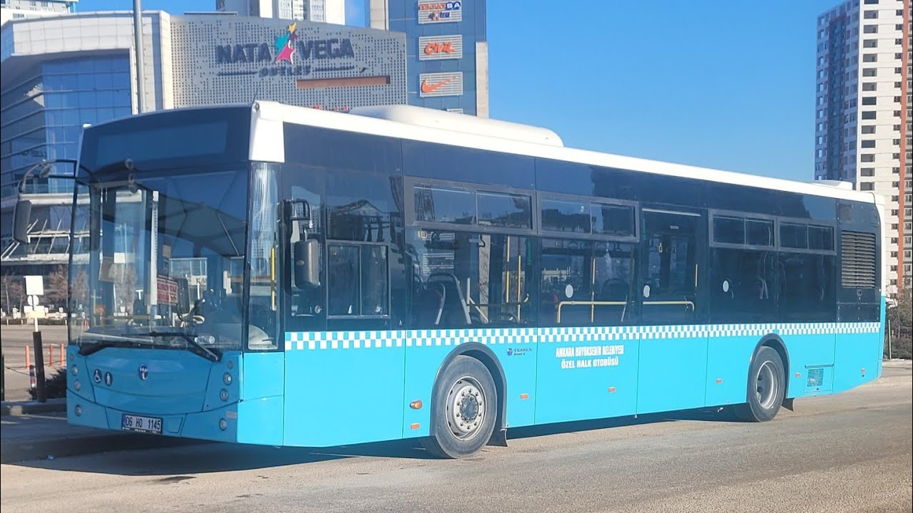 Hatta yeni giren Temsa Avenue LF.Cummins sesi,Hızlanınca Diferansiyel sesi.Plaka 06 HO 1145