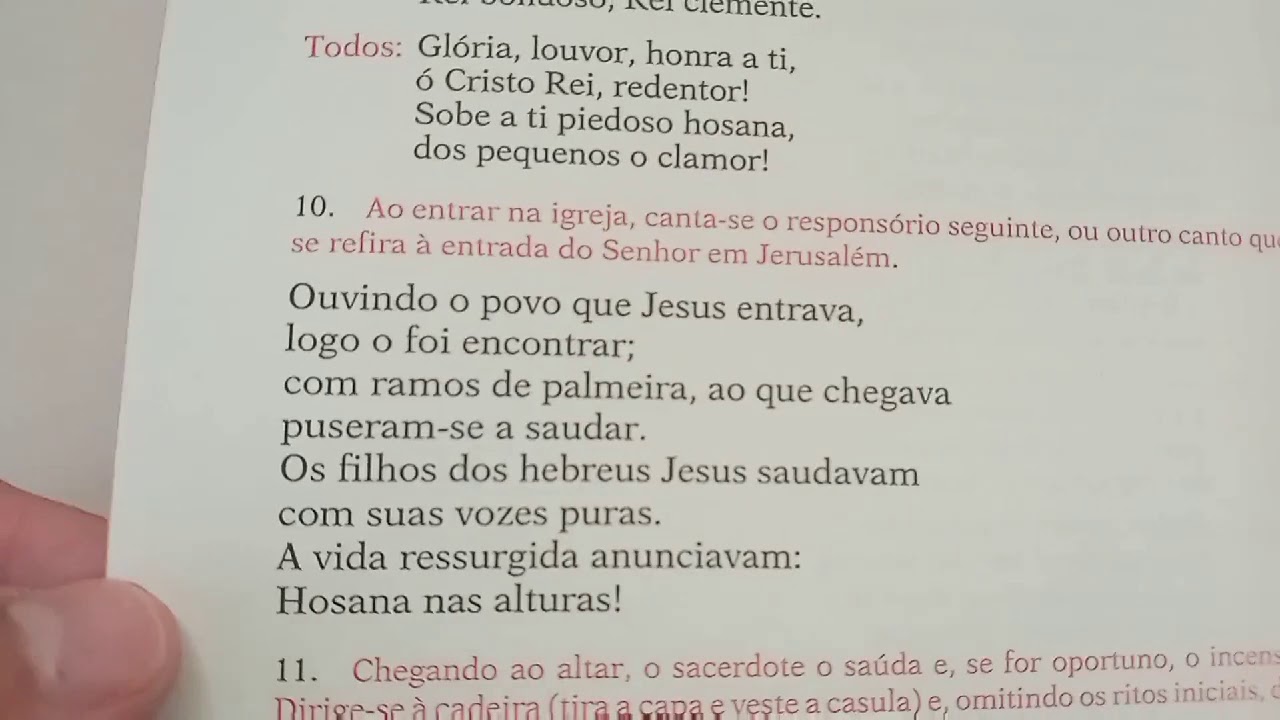 Como servir no Domingo de Ramos (pt  2) Passo a passo no Missal.