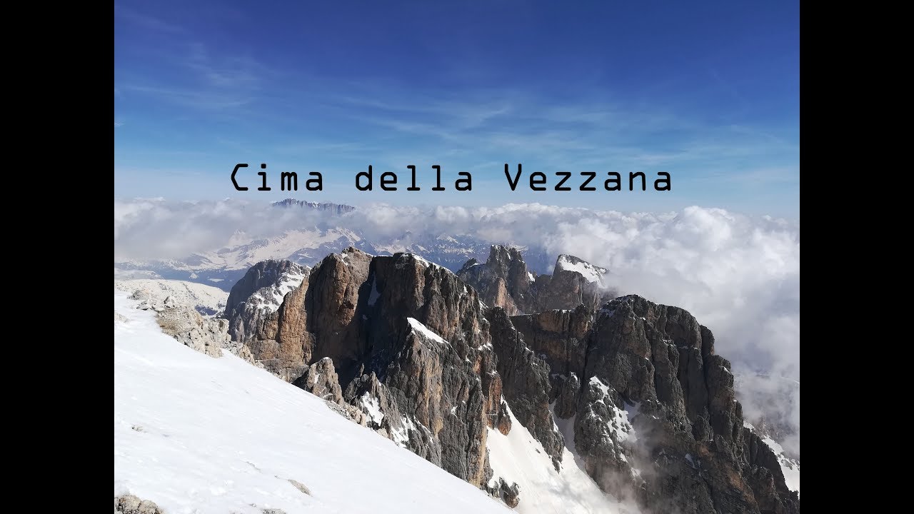 Cima della Vezzana dal canale del Travignolo (ski moutaneering)