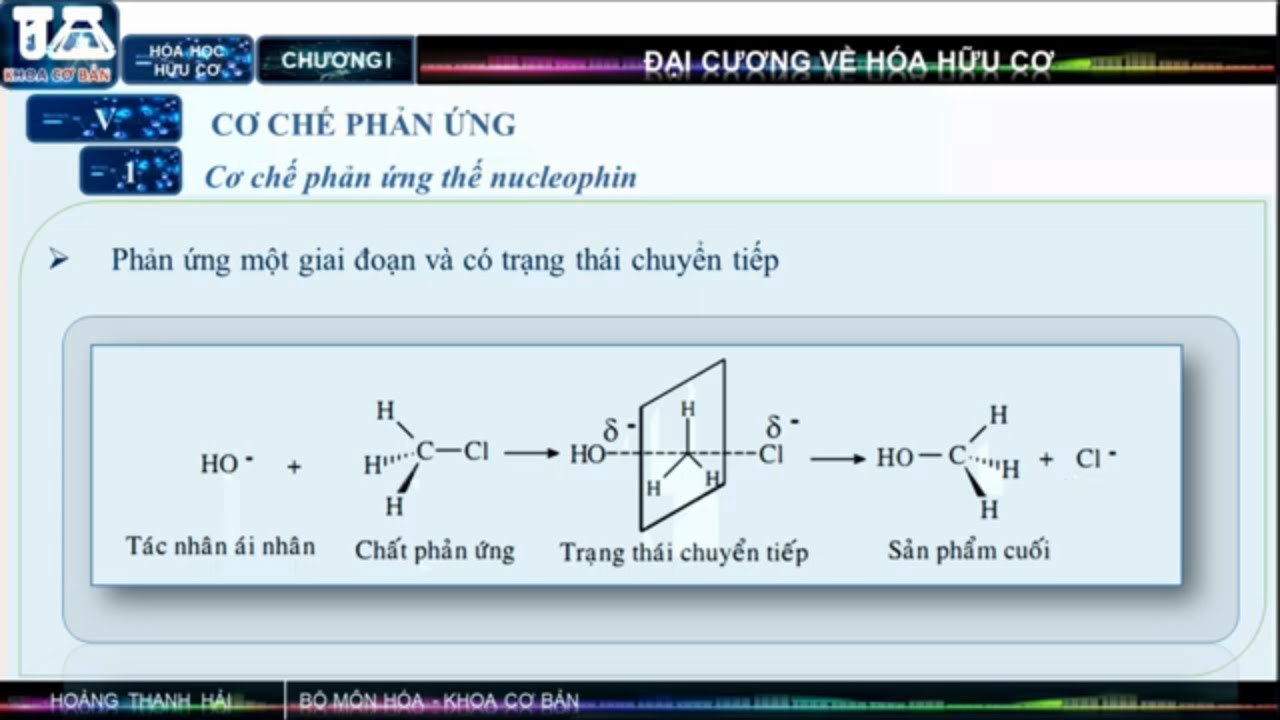 CƠ CHẾ PHẢN ỨNG THẾ NUCLEOPHIN SN1 SN2 | HÓA HỌC HỮU CƠ HIỆN ĐẠI - TÀI LIỆU HÓA HỌC NÂNG CAO